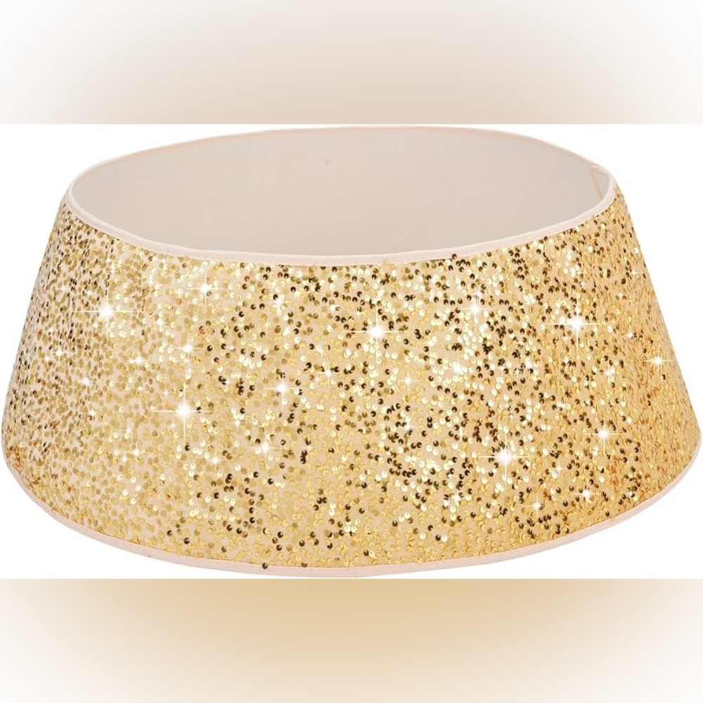 Gold Sequin Christmas Tree Collar